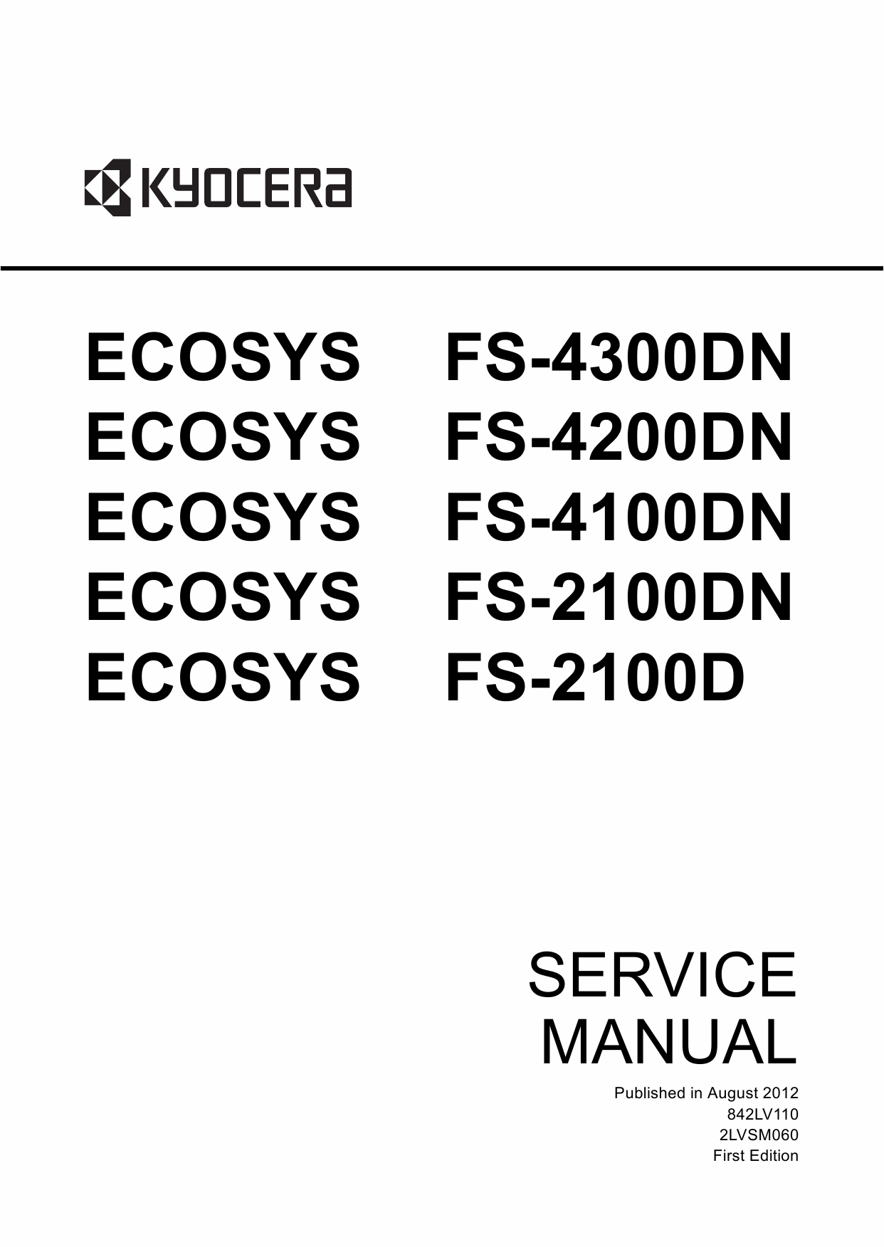 KYOCERA LaserPrinter ECOSYS-FS-4300DN 4200DN 4100DN 2100DN 2100D Service Manual-1